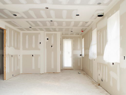 Hanging Drywall - hung and ready